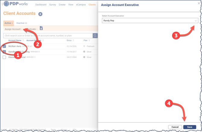 Assign Acct Exec - Steps