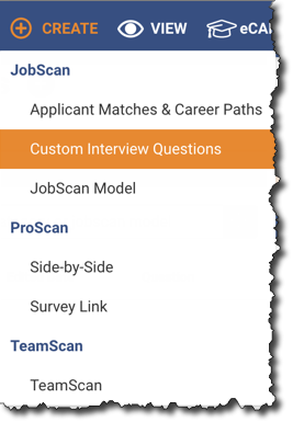 Create - Custom Interview