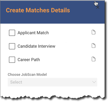 Create Applicant Match - Panel