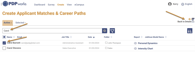 Create Applicant Match - Select Applicants V3-1