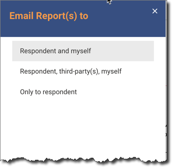 Create Survey Link - Email Reports to