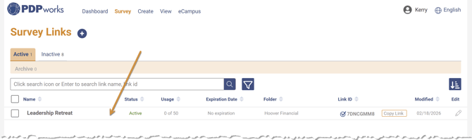 Edit Survey Link 1 - V3