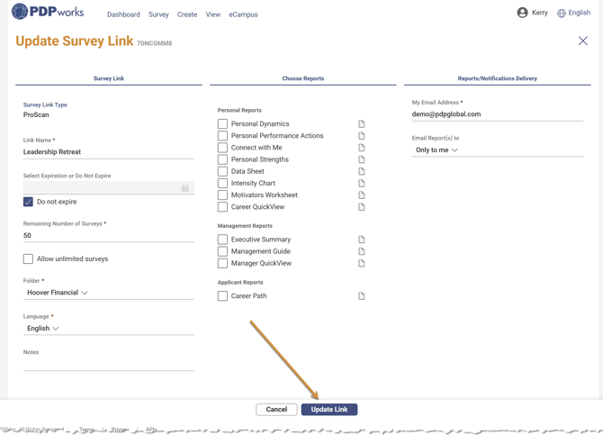 Edit Survey Link 2 - V3