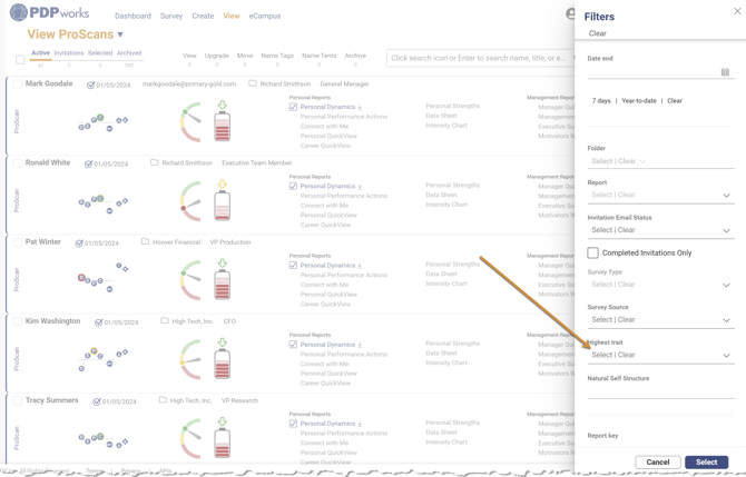 Filter - Highest Trait 2 - V3