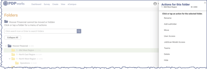 Folder Actions Panel