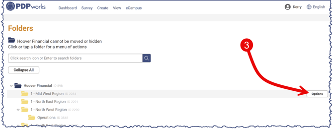 Folder Option Button
