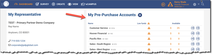 Gold - Prepurchase accounts