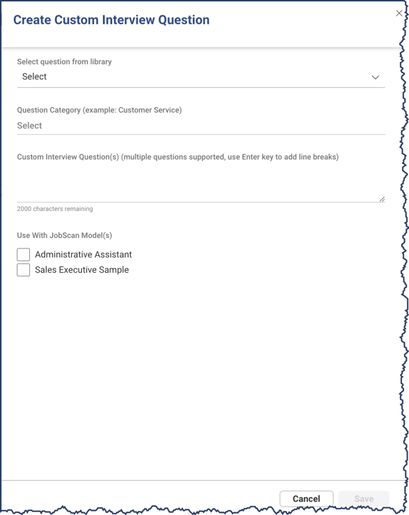 Panel - Create Custom Interview