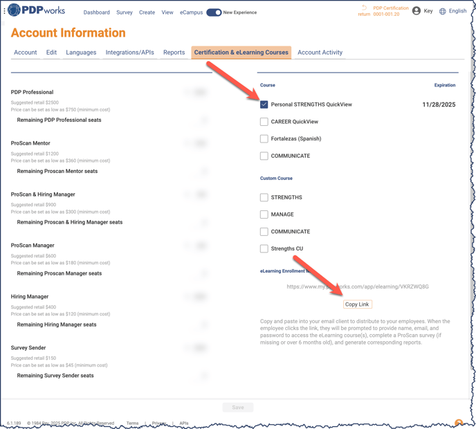 eLearning Copy Link