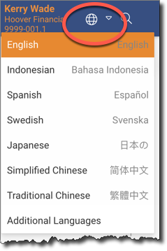 Language Pulldown Menu