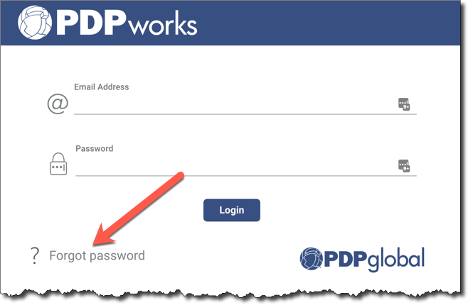 Login - Forgot Password arrow