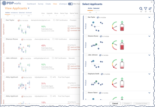 New Exp - Create Applicant Match - Select Applicants