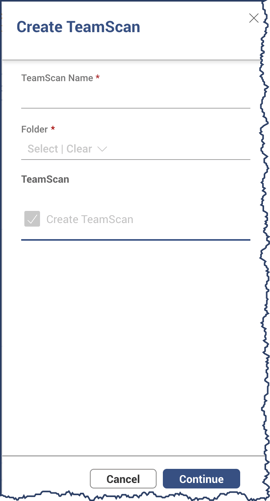 NewExp - Create TeamScan Panel