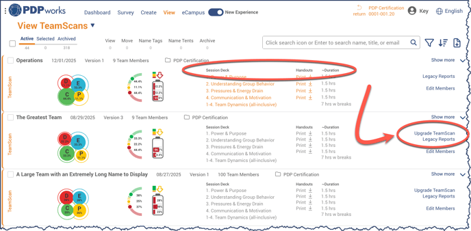 TeamScan Row - New Exp Markup