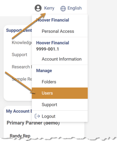 User-Manage User menu - V3